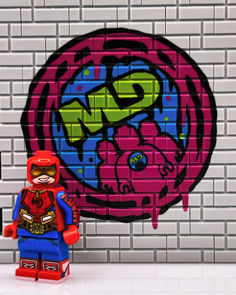 Custom MD Logo Printed Graffiti Wall - Figure NOT Included