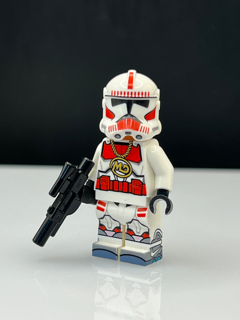 Official Lego Star Wars Clone Shock Trooper Minifigure with Custom Printed Air Mags & MD Chain